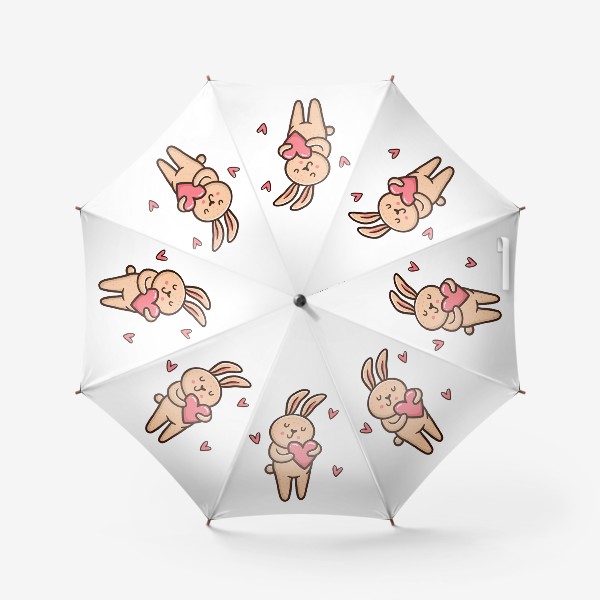 Зонт «Милый зайчик с сердечком»