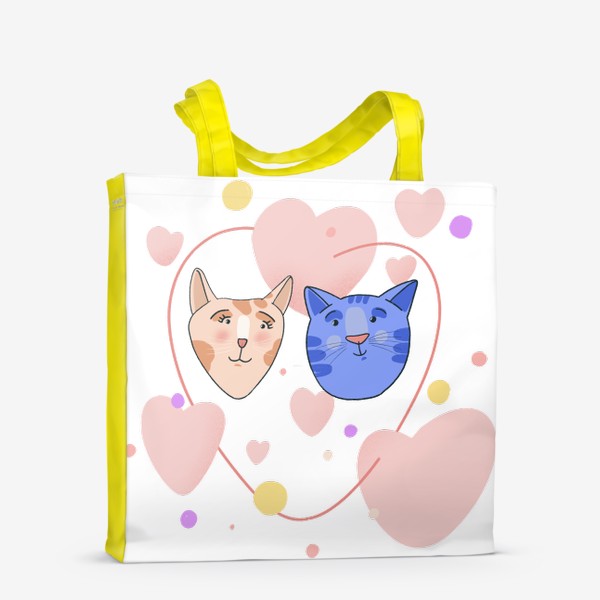 Сумка-шоппер «Влюблённые котики»