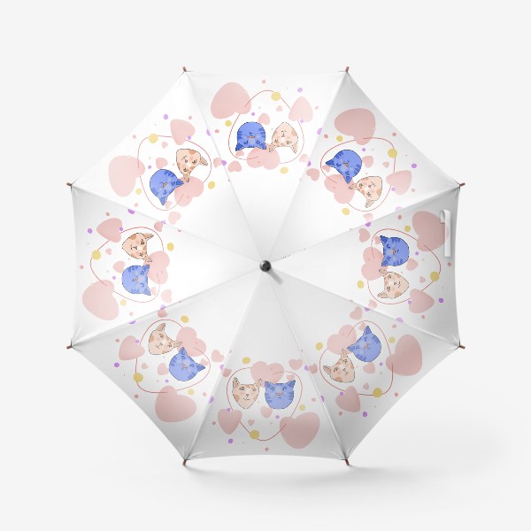 Зонт «Влюблённые котики»