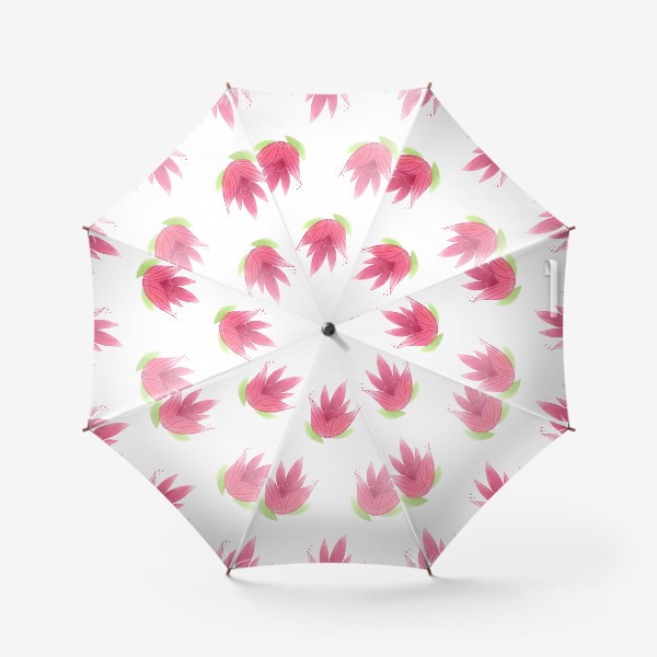 Зонт «Розовые цветы. Паттерн»