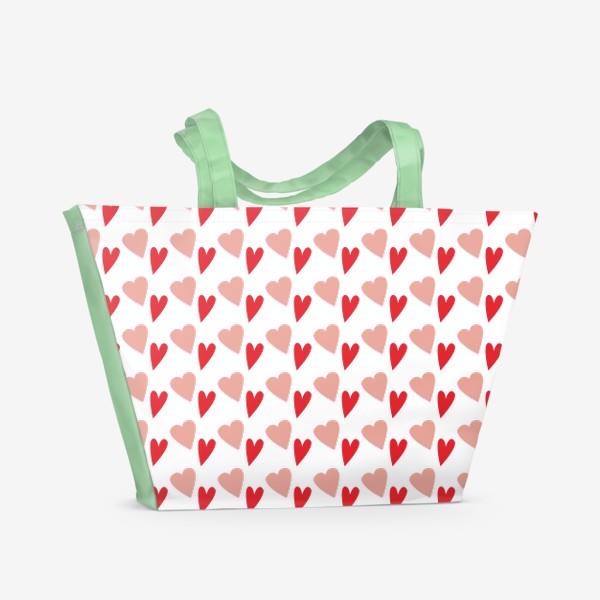 Пляжная сумка «Два сердечка»