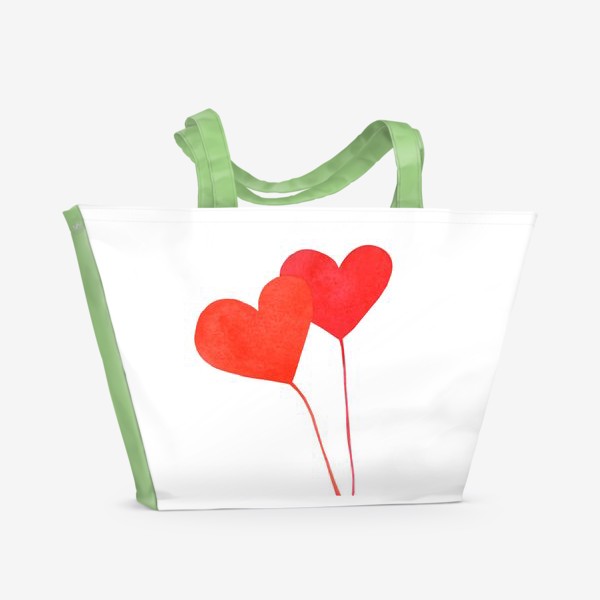 Пляжная сумка «Два сердца»