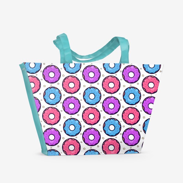 Пляжная сумка «Вкусные пончики »