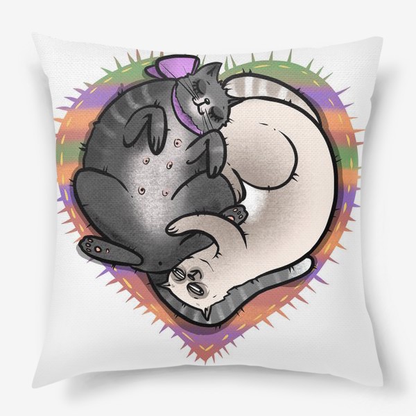 Подушка «Влюблённые коты »