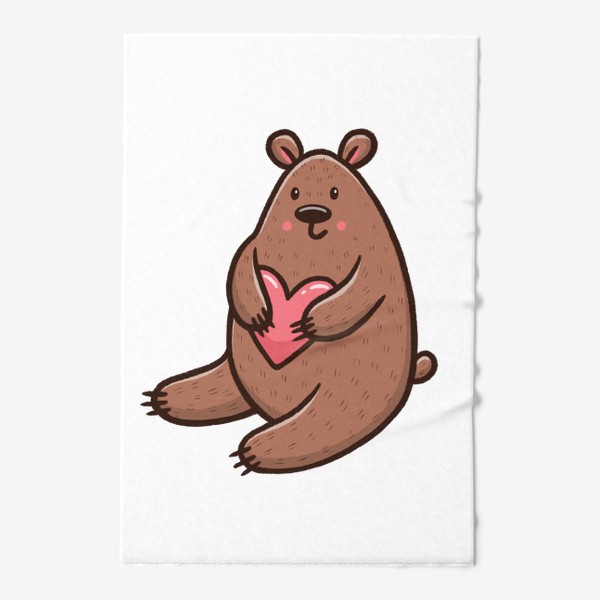 Полотенце «Милый медведь с сердечком»