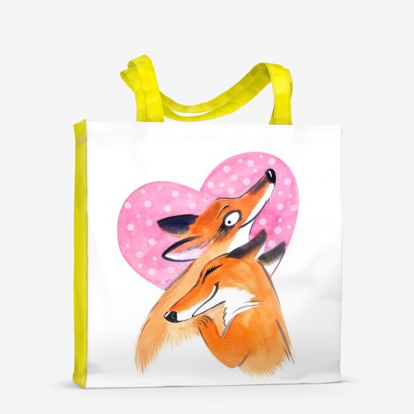 Сумка-шоппер «влюбленные лисы»
