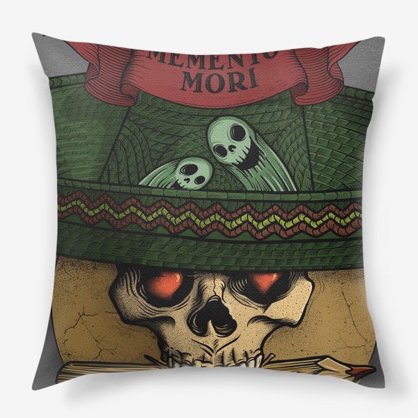 Подушка «Череп, мексиканский праздник день мёртвых »