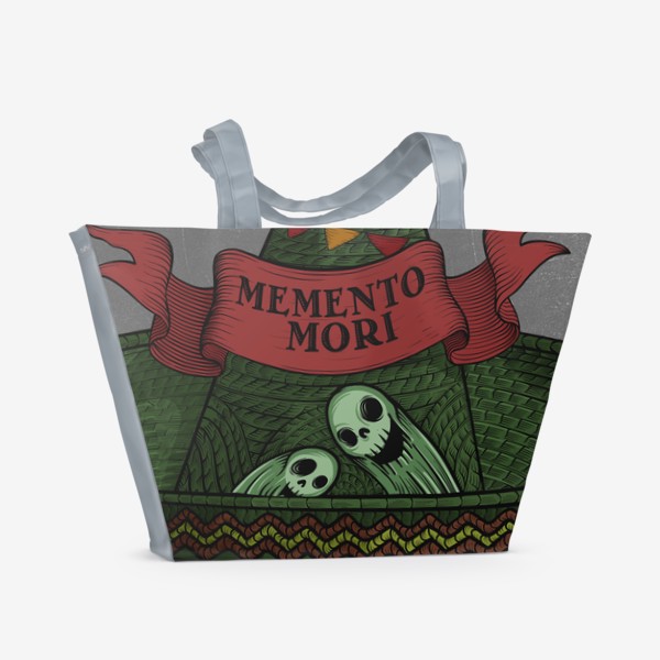 Пляжная сумка «Череп, мексиканский праздник день мёртвых »