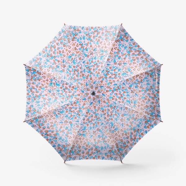 Зонт «Паттерн с сердечками»