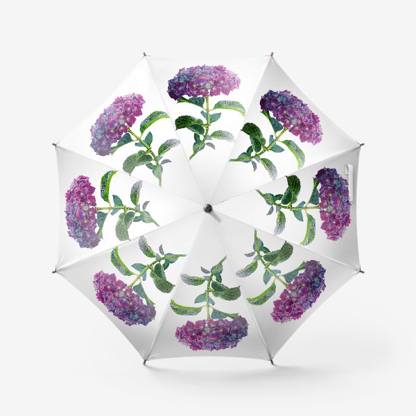 Зонт «Цветок Гортензия акварель»