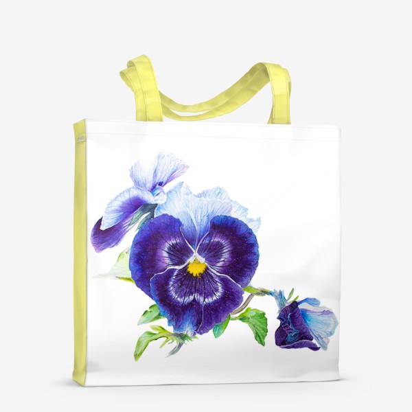 Сумка-шоппер «цветок Виола, Анютины глазки »