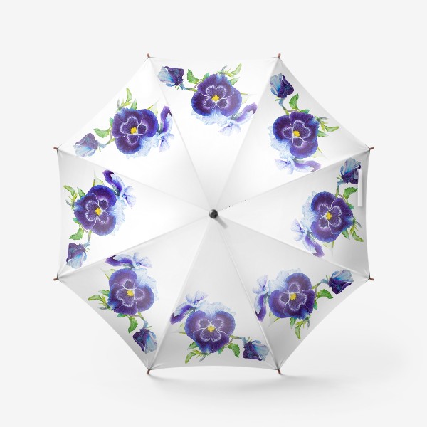 Зонт &laquo;цветок Виола, Анютины глазки &raquo;