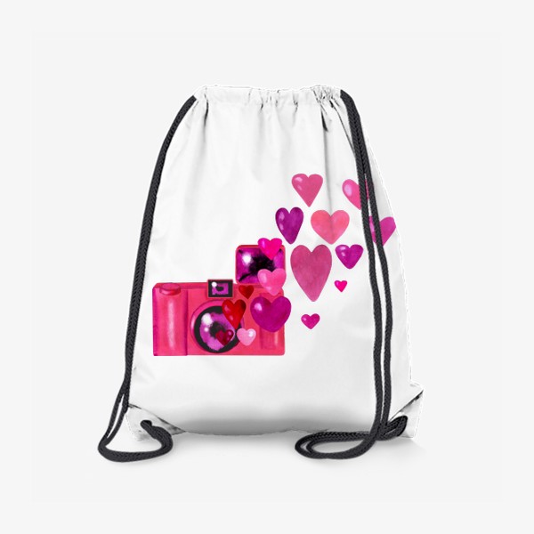 Рюкзак «Винтажный фотоаппарат с сердечками»