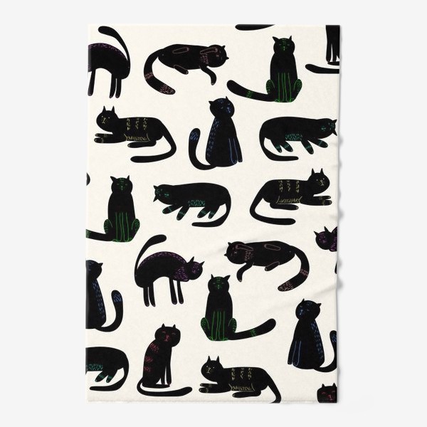 Полотенце «чёрные кошки»