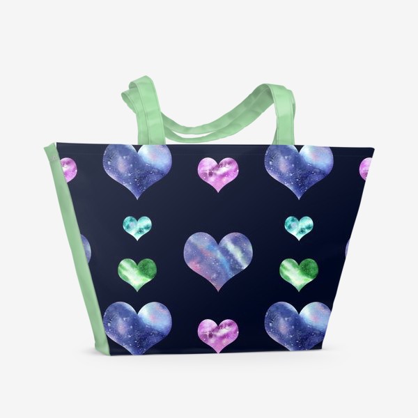 Пляжная сумка «Космические сердца 3»