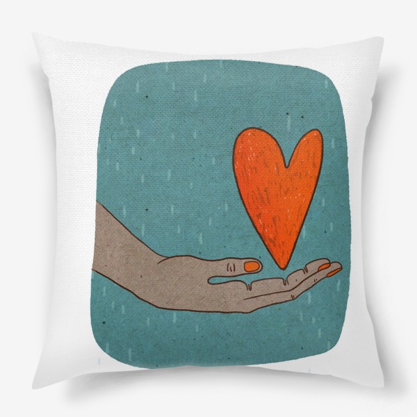 Подушка «Рука и сердце. Любовь»