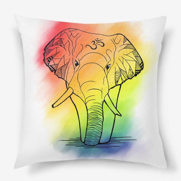 Подушка «Радужный Ганеша (Rainbow Ganesha)»