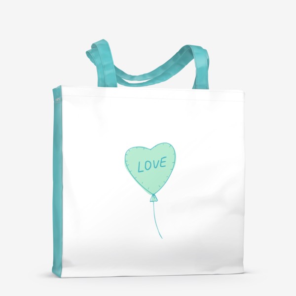Сумка-шоппер «Воздушный шар love. Принт к 14 февраля»