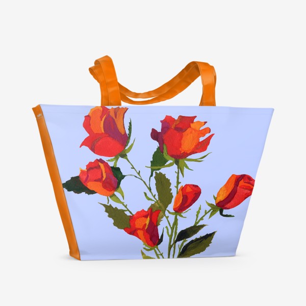Пляжная сумка «красные розы »