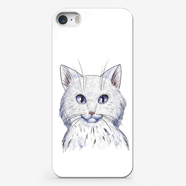 Чехол iPhone «Кот акварель»