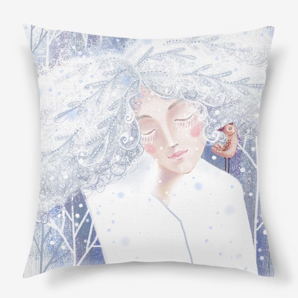 Подушка «Девушка зима»