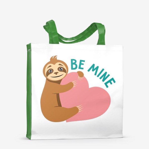 Сумка-шоппер «Be mine. Влюбленный ленивец»