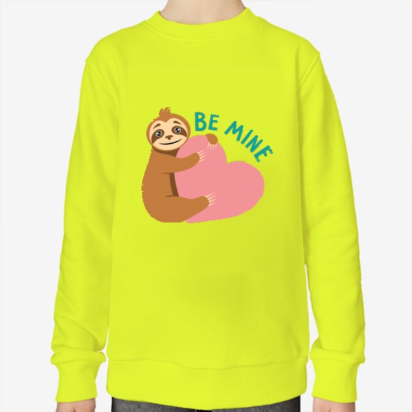 Свитшот «Be mine. Влюбленный ленивец»