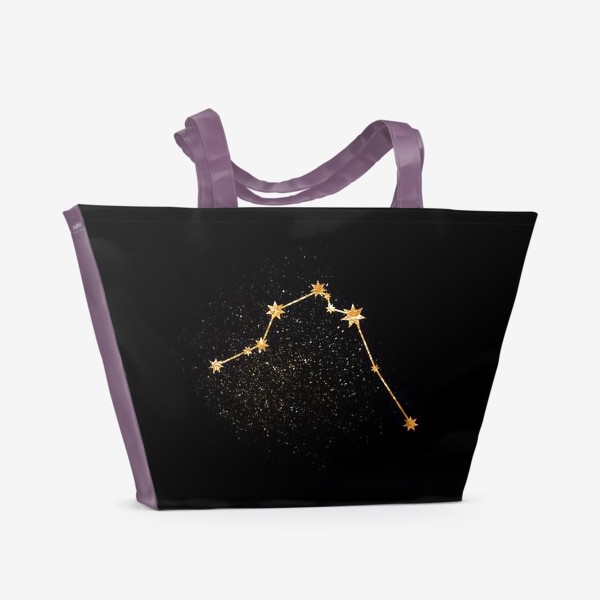 Пляжная сумка «Водолей. Созвездие. Золото»