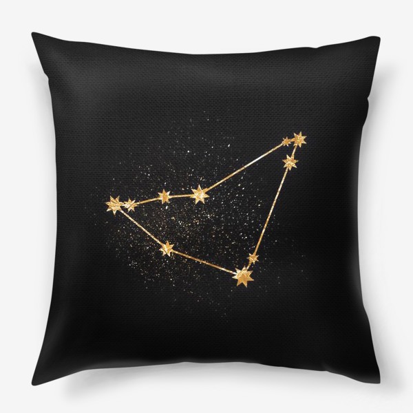 Подушка «Козерог. Созвездие. Золото»