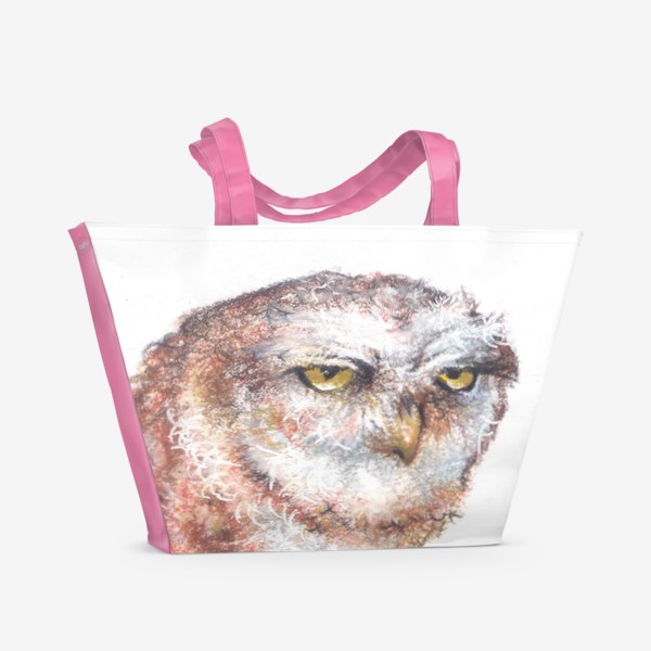 Пляжная сумка «Сова, совенок, совушка, милая птичка»
