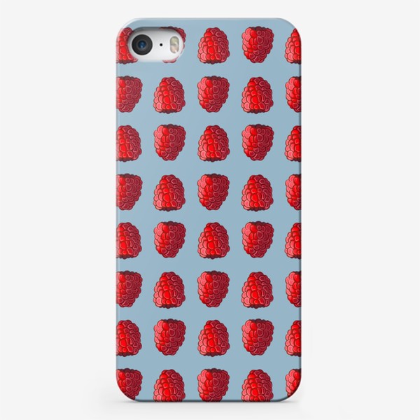 Чехол iPhone «Raspberry малина паттерн»