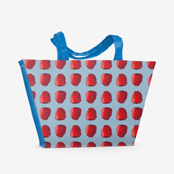 Пляжная сумка «Raspberry малина паттерн»
