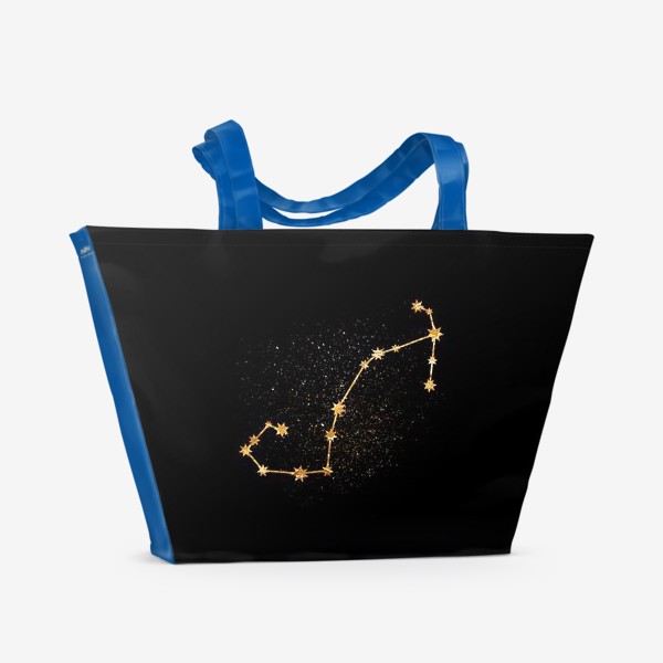 Пляжная сумка «Скорпион. Созвездие. Золото»