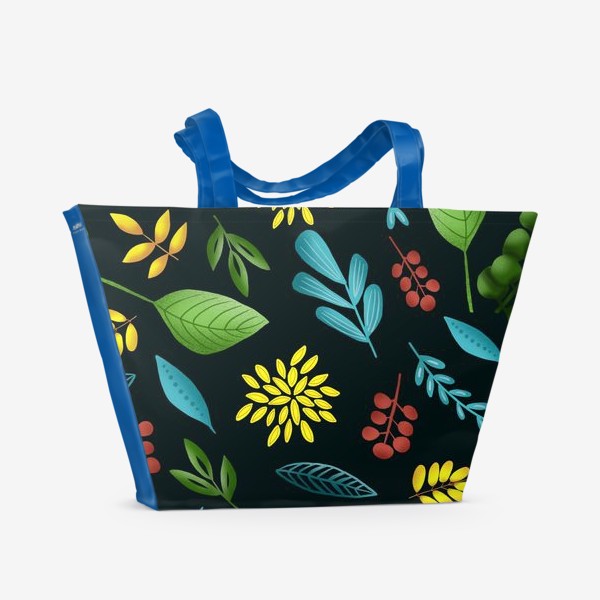 Пляжная сумка «Паттерн Сочные растения»