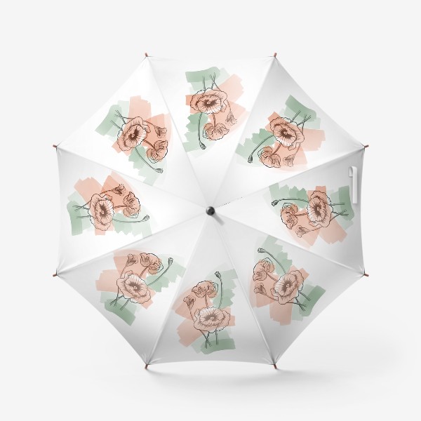 Зонт «Маки на акварельном фоне»