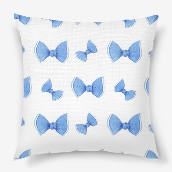 Подушка «Синие бантики»