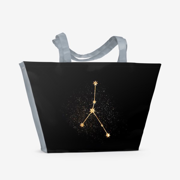 Пляжная сумка «Рак. Созвездие. Золото»