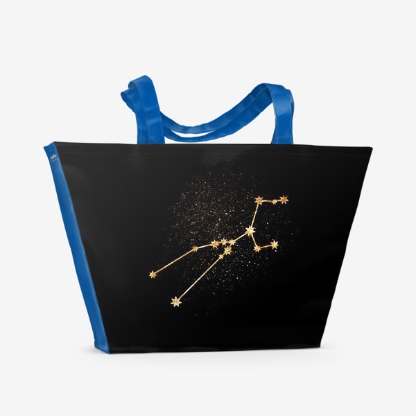 Пляжная сумка «Телец. Созвездие. Золото»