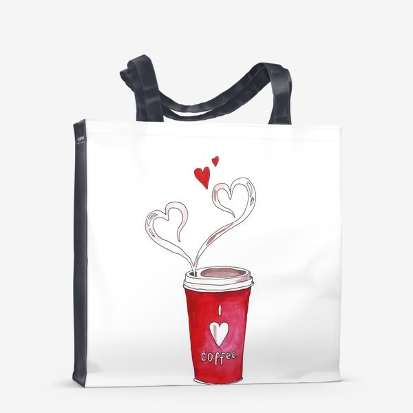Сумка-шоппер «Я люблю тебя и кофе»
