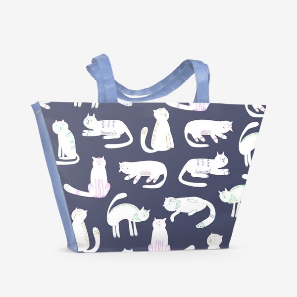 Пляжная сумка «белые коты»