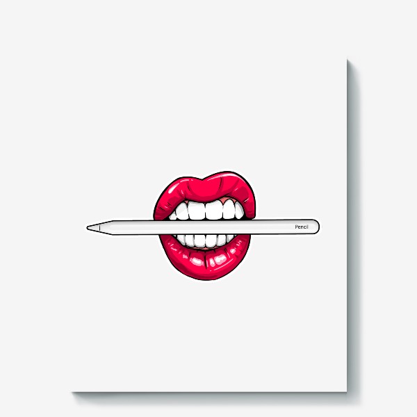Холст «pencil в зубах»