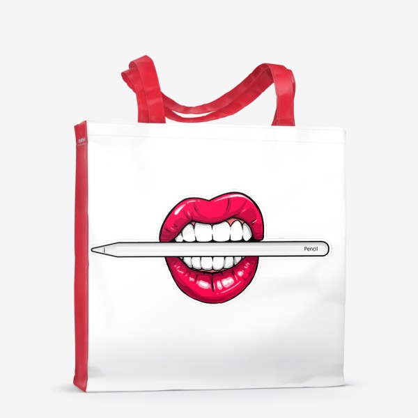 Сумка-шоппер «pencil в зубах»