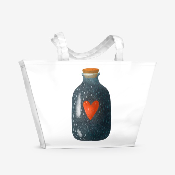Пляжная сумка «Сердце в темном сосуде»