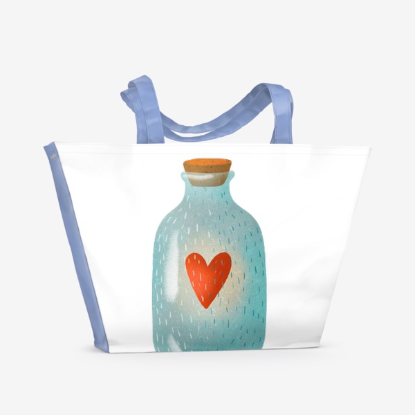 Пляжная сумка «Сердце в голубом сосуде»