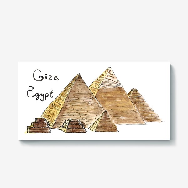 Холст «Sketch pyramids of Giza»