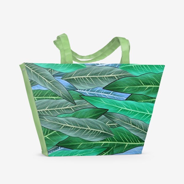 Пляжная сумка «Паттерн эвкалипт»