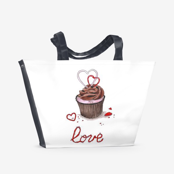 Пляжная сумка «Капкейк с любовью»