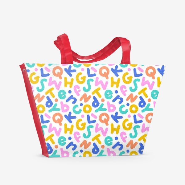 Пляжная сумка «Детские буквы»