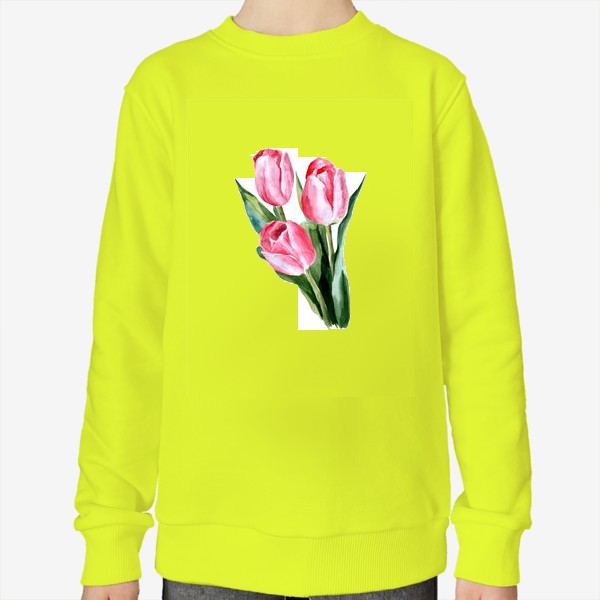 Свитшот «Розовые тюльпаны»