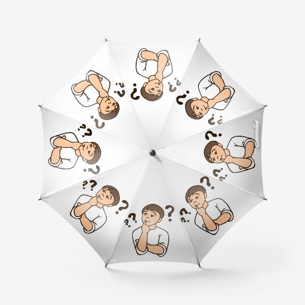 Зонт «Мальчик задумался иллюстрация»